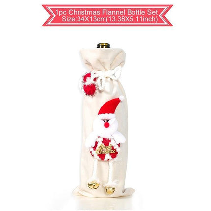 Festive Cheer Wine Bottle Cover - Perfect for Holiday Gatherings