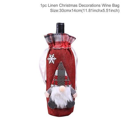 Festive Cheer Wine Bottle Cover - Perfect for Holiday Gatherings