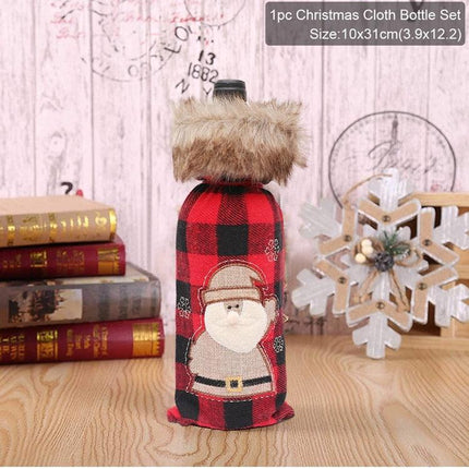 Festive Cheer Wine Bottle Cover - Perfect for Holiday Gatherings