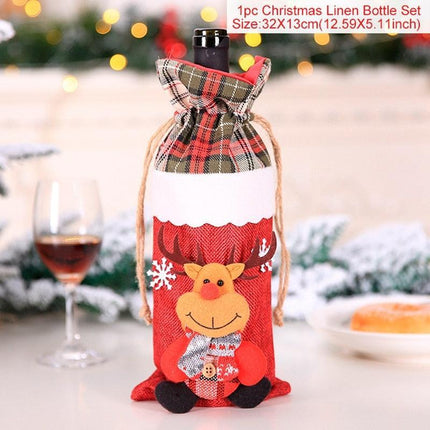 Festive Cheer Wine Bottle Cover - Perfect for Holiday Gatherings