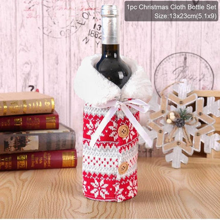 Festive Cheer Wine Bottle Cover - Perfect for Holiday Gatherings