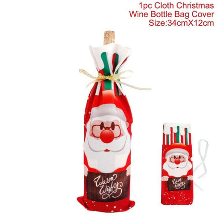 Festive Cheer Wine Bottle Cover - Perfect for Holiday Gatherings