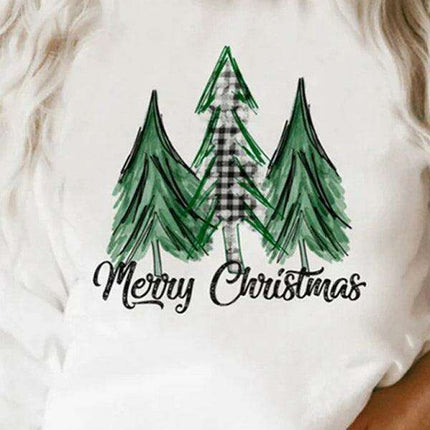 Festive Cheer Women's Oversized Christmas Graphic Sweatshirt