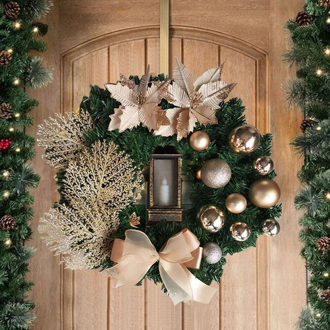 Festive Christmas Lantern Wreath: A Touch of Elegance and Warmth