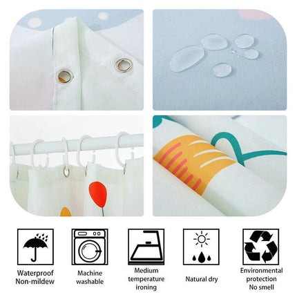 Festive Christmas Shower Curtain Set with Santa and Snowman Designs - Très Elite