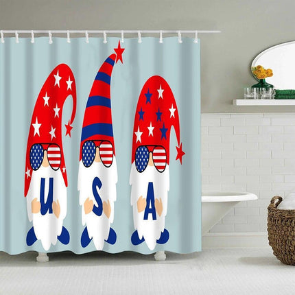 Festive Christmas Shower Curtain Set with Santa and Snowman Designs - Très Elite