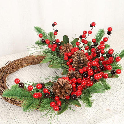 Festive DIY Wreath Making Kit with Eco-Friendly Pine Cones and Seasonal Decor
