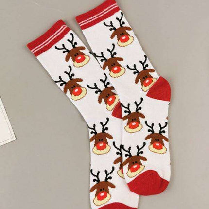 Festive Floral Cotton Socks for a Cozy Christmas - Très Elite