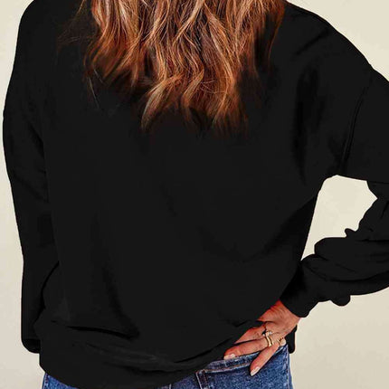 Festive Glitter Santa Crew Neck Sweater – Sparkling Holiday Chic - Très Elite