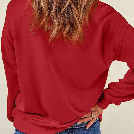 Festive Glitter Santa Crew Neck Sweater – Sparkling Holiday Chic - Très Elite