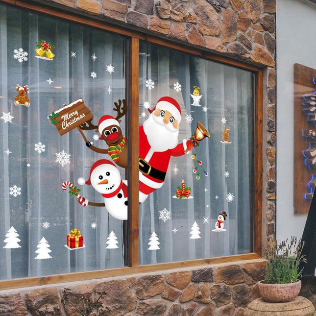 Festive Holiday Celebration Sticker Set: Christmas & New Year Wall and Window Decor