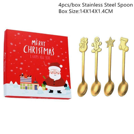 Festive Joy Stainless Steel Cutlery Set - Delightful Tableware for Holiday Celebrations - Très Elite
