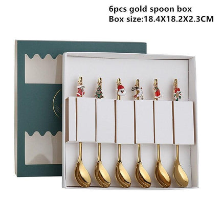 Festive Joy Stainless Steel Cutlery Set - Delightful Tableware for Holiday Celebrations - Très Elite