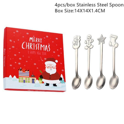 Festive Joy Stainless Steel Cutlery Set - Delightful Tableware for Holiday Celebrations - Très Elite