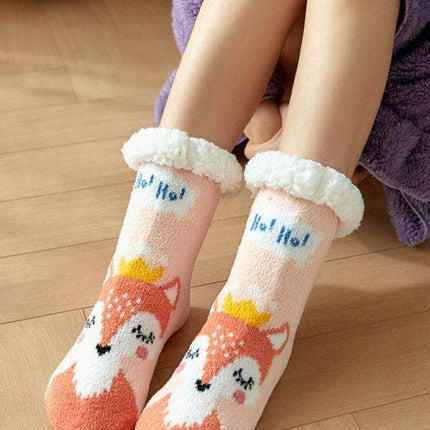 Festive Winter Wonderland Cotton Slipper Socks - Ultimate Cozy Comfort