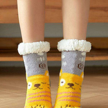 Festive Winter Wonderland Cotton Slipper Socks - Ultimate Cozy Comfort