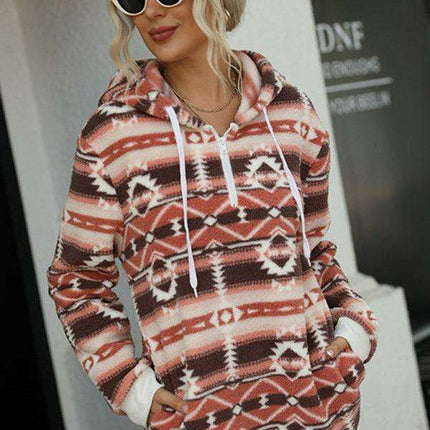 Festive Women's Hooded Jacket - Embrace Holiday Cheer with Style - Très Elite