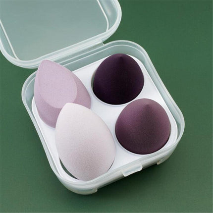 Flawless Finish Pro: 4-Piece Premium Makeup Sponge Set for Seamless Blending..