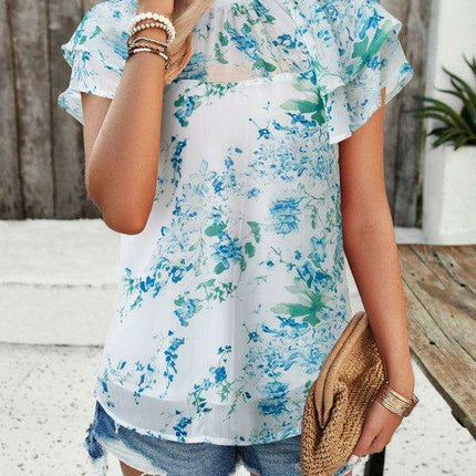 Floral Delight Short-Sleeve Top: Must-Have for Spring and Summer