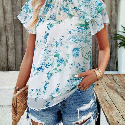 Floral Delight Short-Sleeve Top: Must-Have for Spring and Summer
