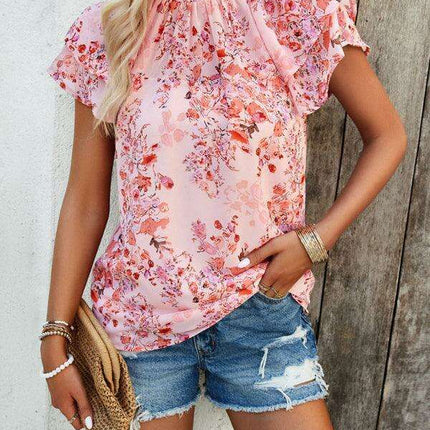 Floral Delight Short-Sleeve Top: Must-Have for Spring and Summer
