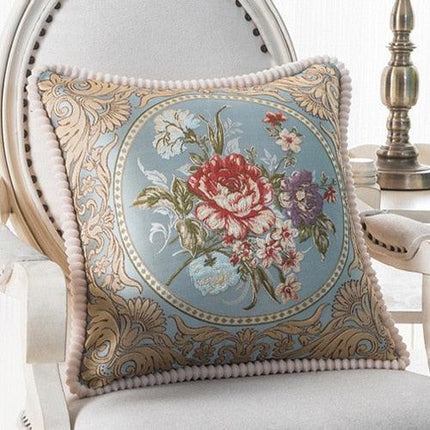 Floral Elegance Handcrafted Decorative Pillow Cover - Très Elite