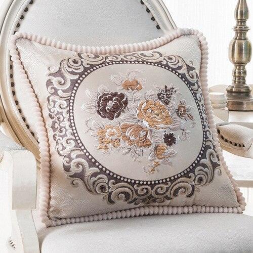 Floral Elegance Handcrafted Decorative Pillow Cover