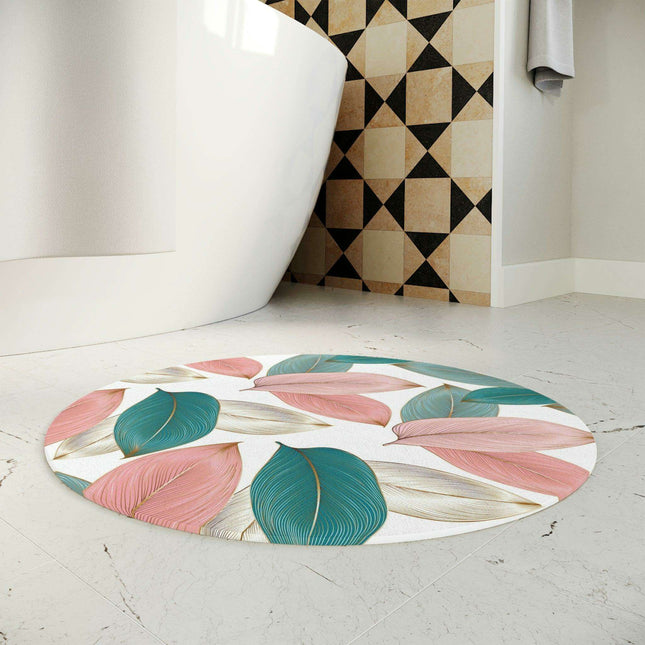 Floral Fusion Round Bath Mat
