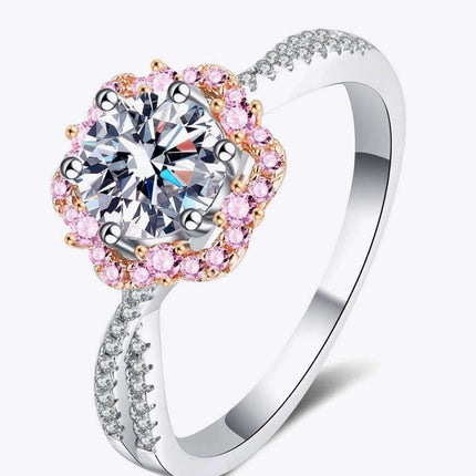 Floral Infinity Lab-Grown Diamond Crisscross Ring with Accent Stones - A Touch of Elegance