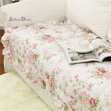 Floral Serenity Cotton Quilted Area Rug - Timeless Allure - Très Elite