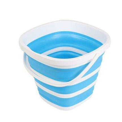 Foldable Blue Silicone Adventure Bucket - 2.65 Gallon Essential for Outdoor Fun