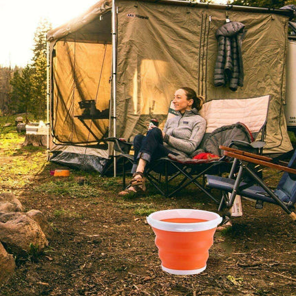 Foldable Blue Silicone Adventure Bucket - 2.65 Gallon Essential for Outdoor Fun