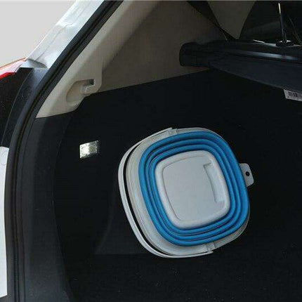 Foldable Blue Silicone Adventure Bucket - 2.65 Gallon Essential for Outdoor Fun