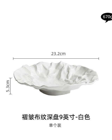 Sophisticated Foldable Ceramic Deep Dish - Redefine Your Dining Aesthetic