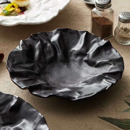 Sophisticated Foldable Ceramic Deep Dish - Redefine Your Dining Aesthetic