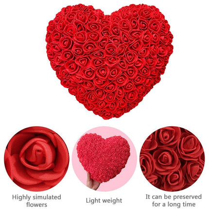 Forever Love Heart-Shaped Red Rose Floral Display - Très Elite