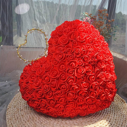 Forever Love Heart-Shaped Red Rose Floral Display - Très Elite