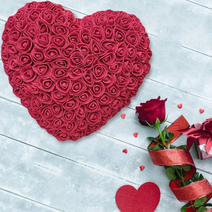 Forever Love Heart-Shaped Red Rose Floral Display - Très Elite