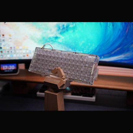 Frosted Crystal 60% Custom Mechanical Keyboard with Cherry Profile Keycaps and RGB Lighting Customization - Très Elite