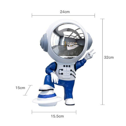 Galactic Guardian: Artisan Astronaut Sculpture - Unique Cosmic Decor for Modern Living Spaces - Très Elite