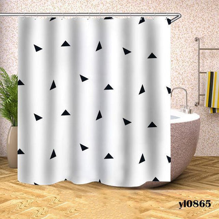 Geometric Plaid Shower Curtain with Personalized Charm