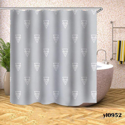 Geometric Plaid Shower Curtain with Personalized Charm