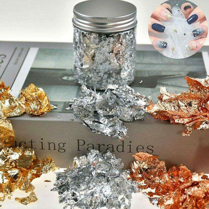 Gilded Creativity: Premium Gold Leaf Flakes Art Kit for Stunning Projects - Très Elite