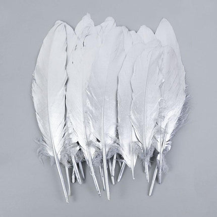 Glamorous Gold-Tipped Feather Craft Set for Elegant Event Enhancements