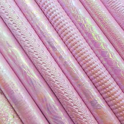 Glamorous Pink Glitter Faux Leather Craft Sheets - Perfect for Stunning Projects - Très Elite