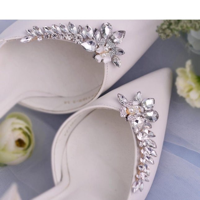 Glamorous Rhinestone Footwear Clips: Chic Accessories for Elegant Shoes