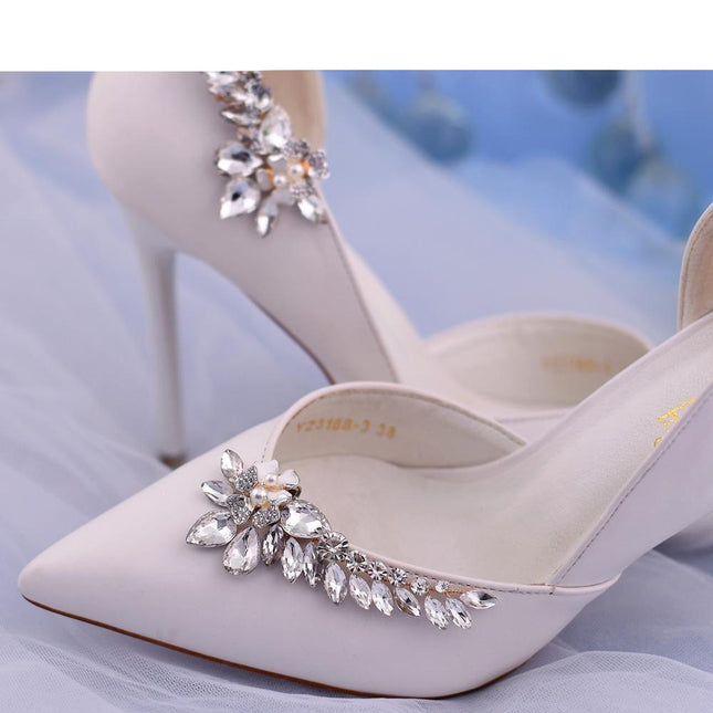 Glamorous Rhinestone Footwear Clips: Chic Accessories for Elegant Shoes
