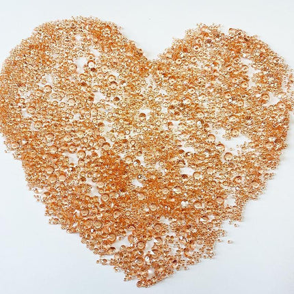 Glamorous Rose Gold Diamond Confetti Decor Kit - Stunning Wedding Table Accent - Très Elite