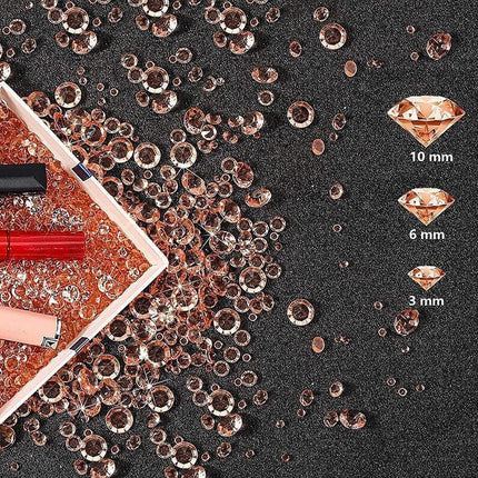 Glamorous Rose Gold Diamond Confetti Decor Kit - Stunning Wedding Table Accent - Très Elite