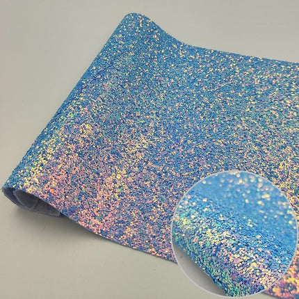 Glistening Gem Star Chunky Glitter Faux Leather - Premium Crafting Vinyl - Très Elite